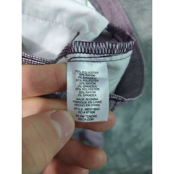 RVCA Shorts Mens 32 Red Backbone Flat Front Twill Lightweight Outdoors Skater - Picture 9 of 10